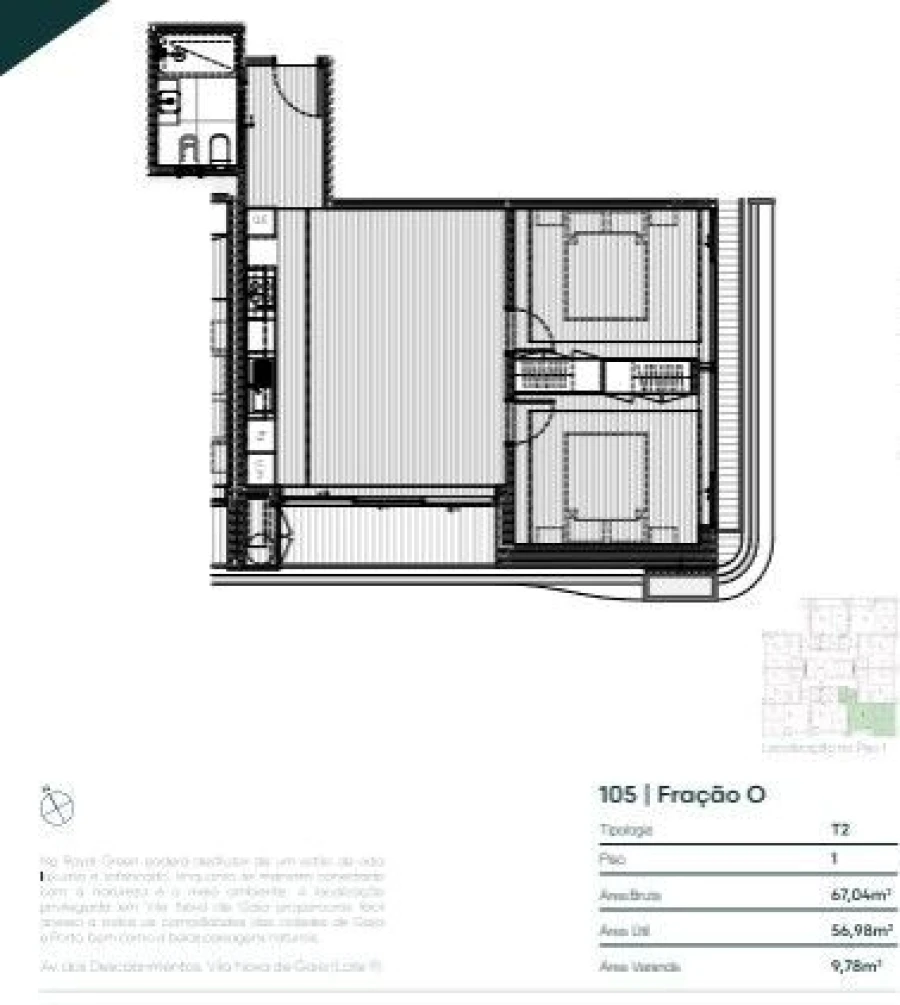 Apartamento T2 para Venda em Arcozelo Foto 21