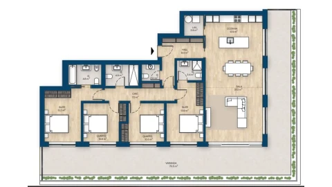 Apartamento T4 para Venda em Malta e Canidelo