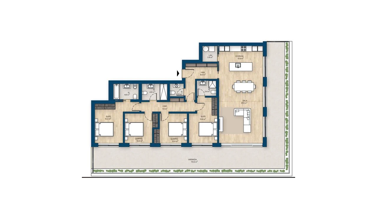 Apartamento T4 para Venda em Malta e Canidelo Foto 1