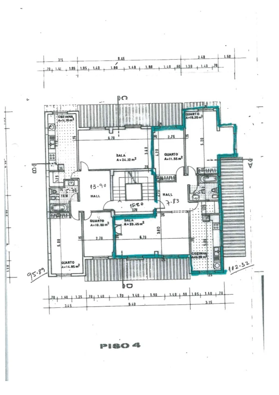 Apartamento T4 para Venda em Laranjeiro e Feijó Planta 1