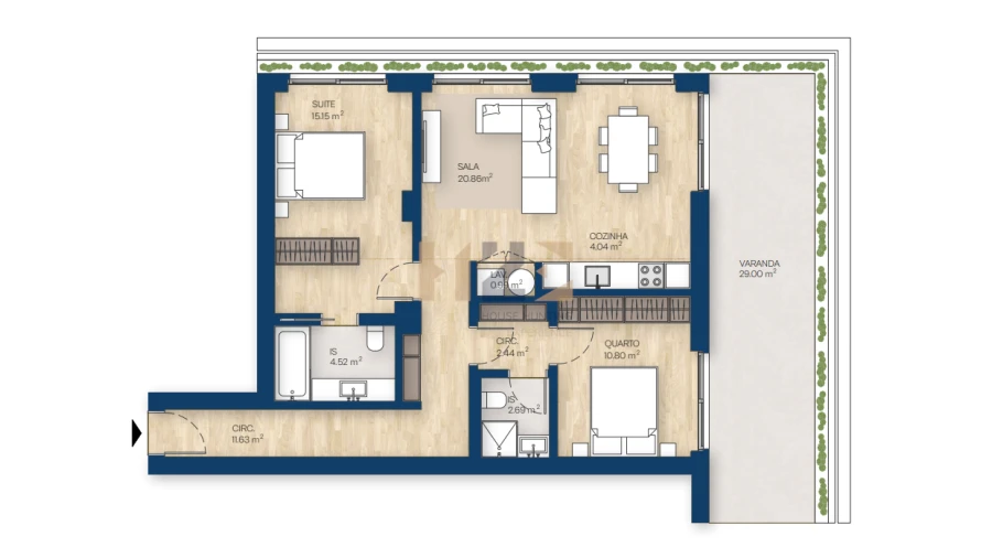 Apartamento T2 para Venda em Canidelo Foto 31