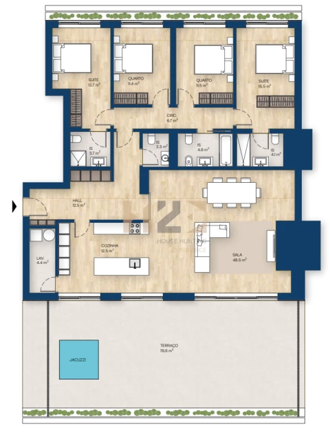 Apartamento T4 para Venda em Canidelo