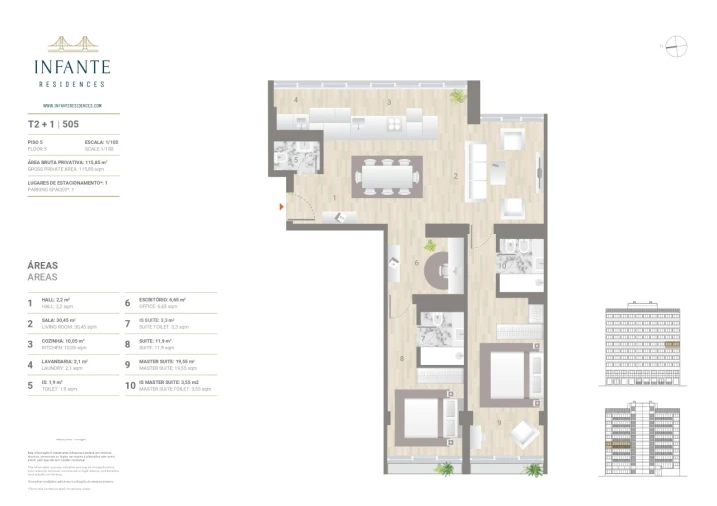 Apartamento T2 para Venda em Estrela Planta 1