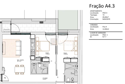 Apartamento T2 para Venda em Paranhos