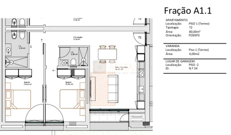 Apartamento T2 para Venda em Paranhos