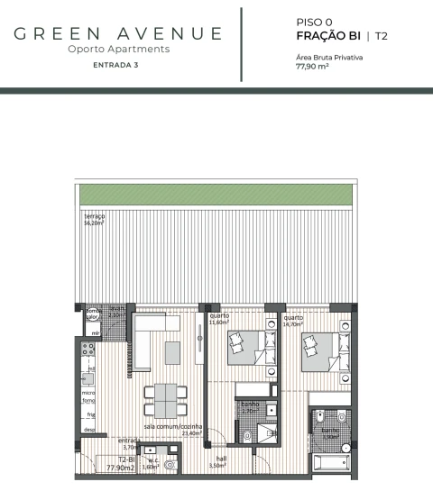 Apartamento T2 para Venda em Rio Tinto