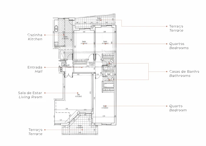 Apartamento T4 para Venda em Quelfes Planta 1