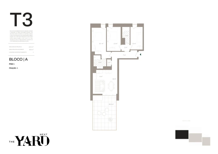 Apartamento T3 para Venda em Santa Marinha e São Pedro da Afurada Planta 1