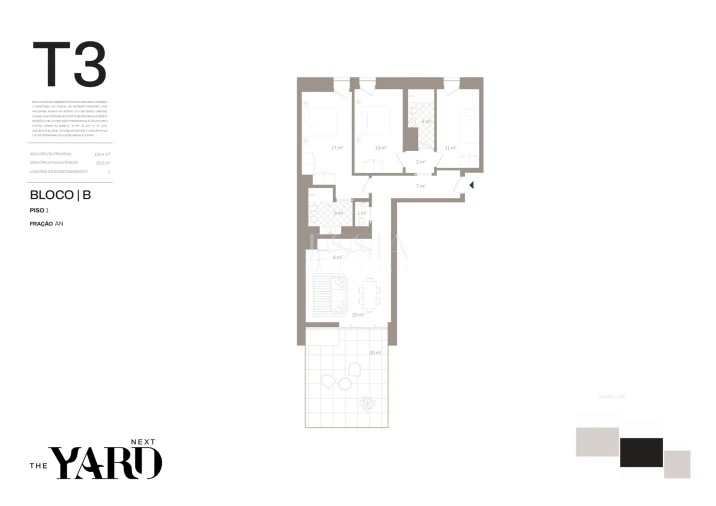 Apartamento T3 para Venda em Santa Marinha e São Pedro da Afurada Planta 1