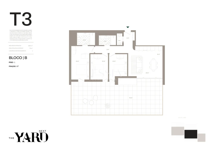 Apartamento T3 para Venda em Santa Marinha e São Pedro da Afurada Planta 1