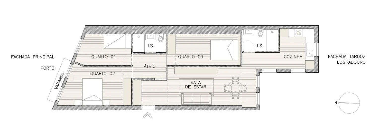 Apartamento T3 para Venda em Cedofeita, Santo Ildefonso, Sé, Miragaia, São Nicolau e Vitória Planta 1
