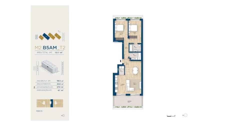 Apartamento T2 para Venda em Canidelo Foto 13