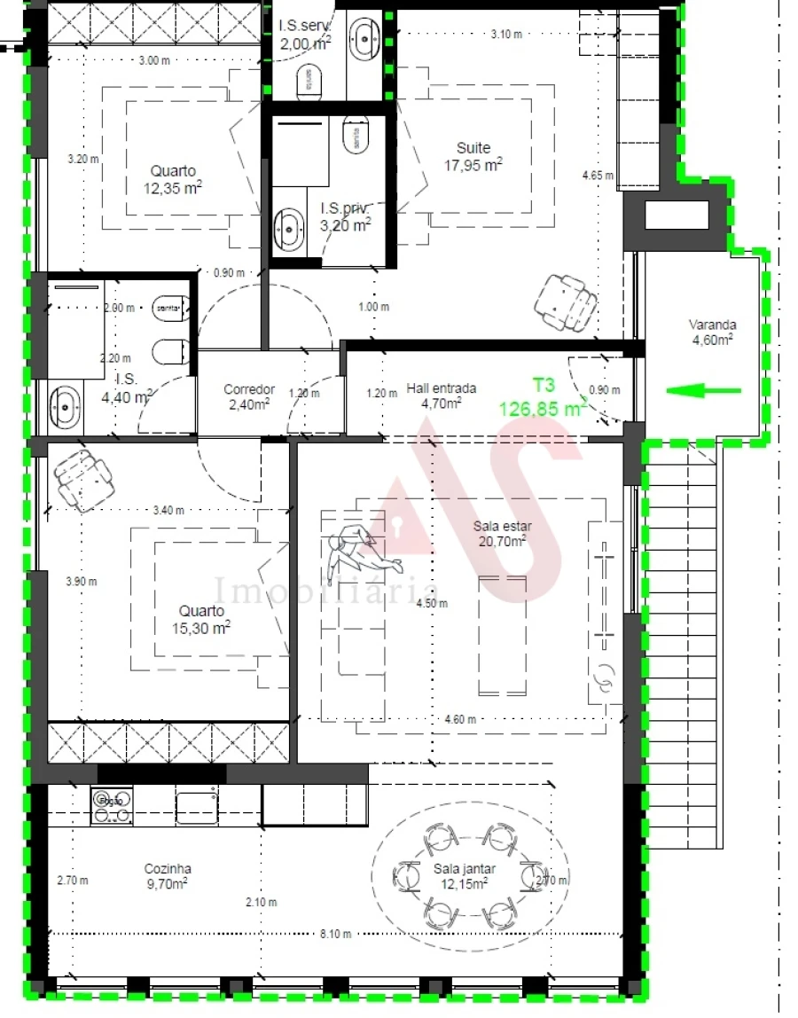 Apartamento T3 para Venda em Coronado (São Romão e São Mamede) Foto 19