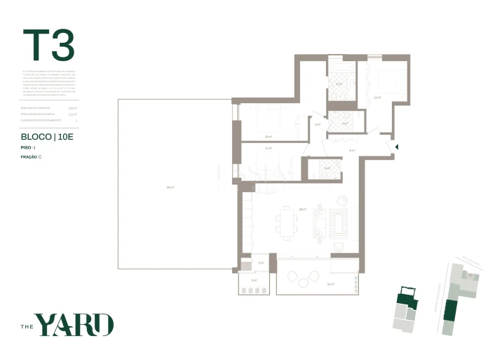 Apartamento T3 para Venda em Santa Marinha e São Pedro da Afurada Planta 1