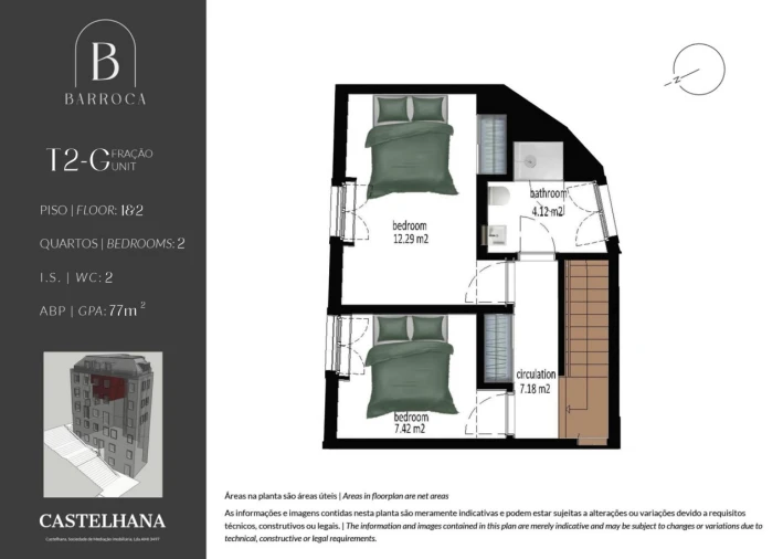 Apartamento T2 para Venda em Arroios Planta 1