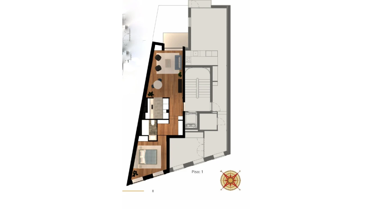 Apartamento T1 para Venda em Cedofeita, Santo Ildefonso, Sé, Miragaia, São Nicolau e Vitória Foto 8
