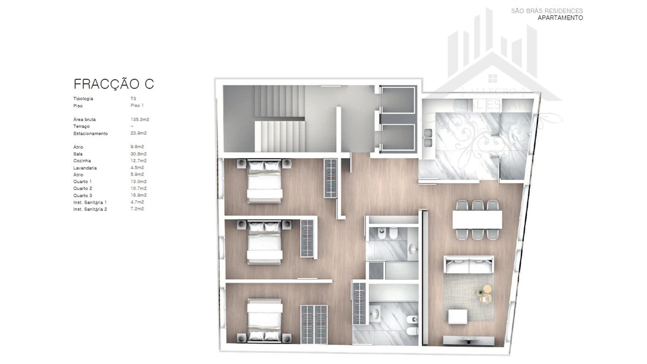 Apartamento T3 para Venda em Cedofeita, Santo Ildefonso, Sé, Miragaia, São Nicolau e Vitória Foto 48