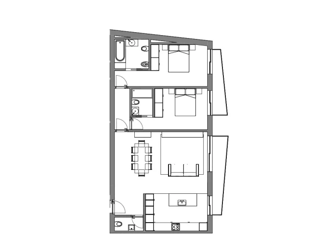 Apartamento T2 para Venda em Anta e Guetim Planta 1