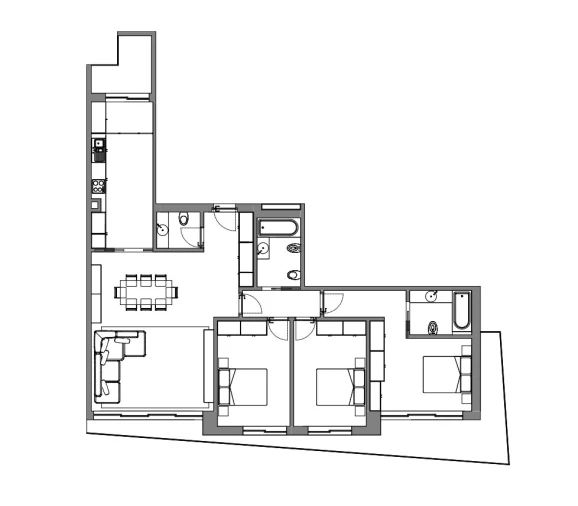 Apartamento T3 para Venda em Anta e Guetim Planta 1