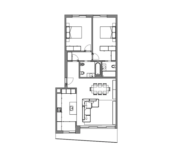 Apartamento T2 para Venda em Anta e Guetim Planta 1