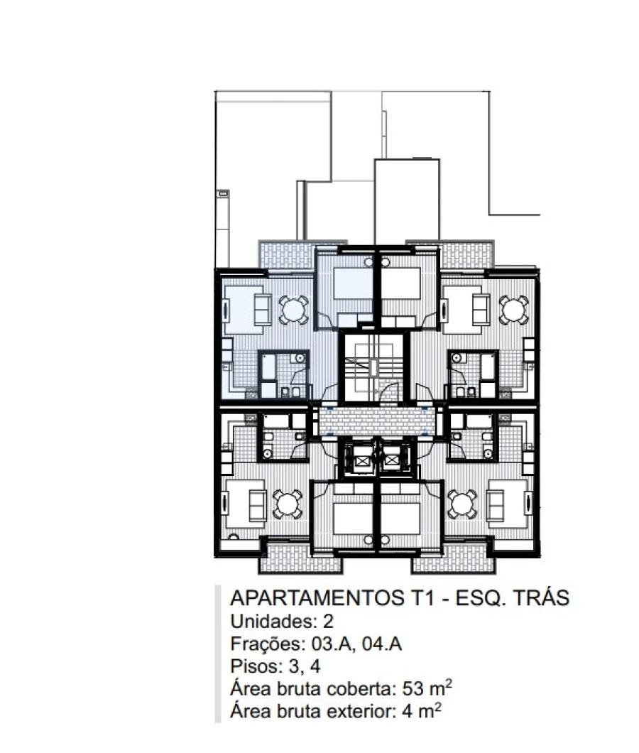Apartamento T1 para Venda em Paranhos Planta 1