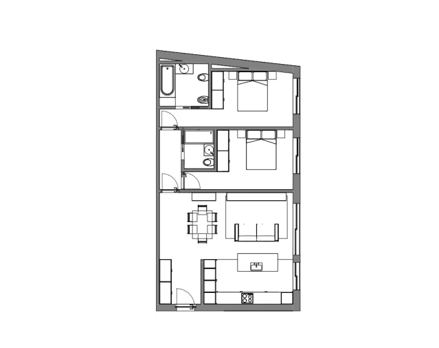 Apartamento T2 para Venda em Anta e Guetim Planta 1