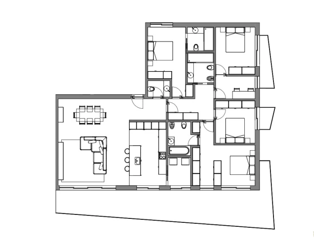 Apartamento T4 para Venda em Anta e Guetim Planta 1