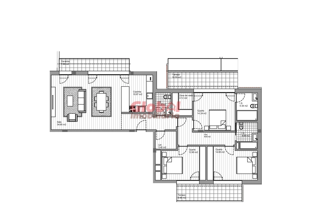 Apartamento T3 para Venda em Currelos, Papízios e Sobral Foto 3