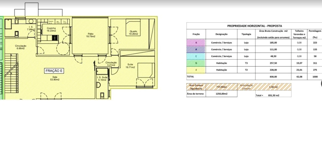 Apartamento T3 para Venda em Carvoeira Planta 1