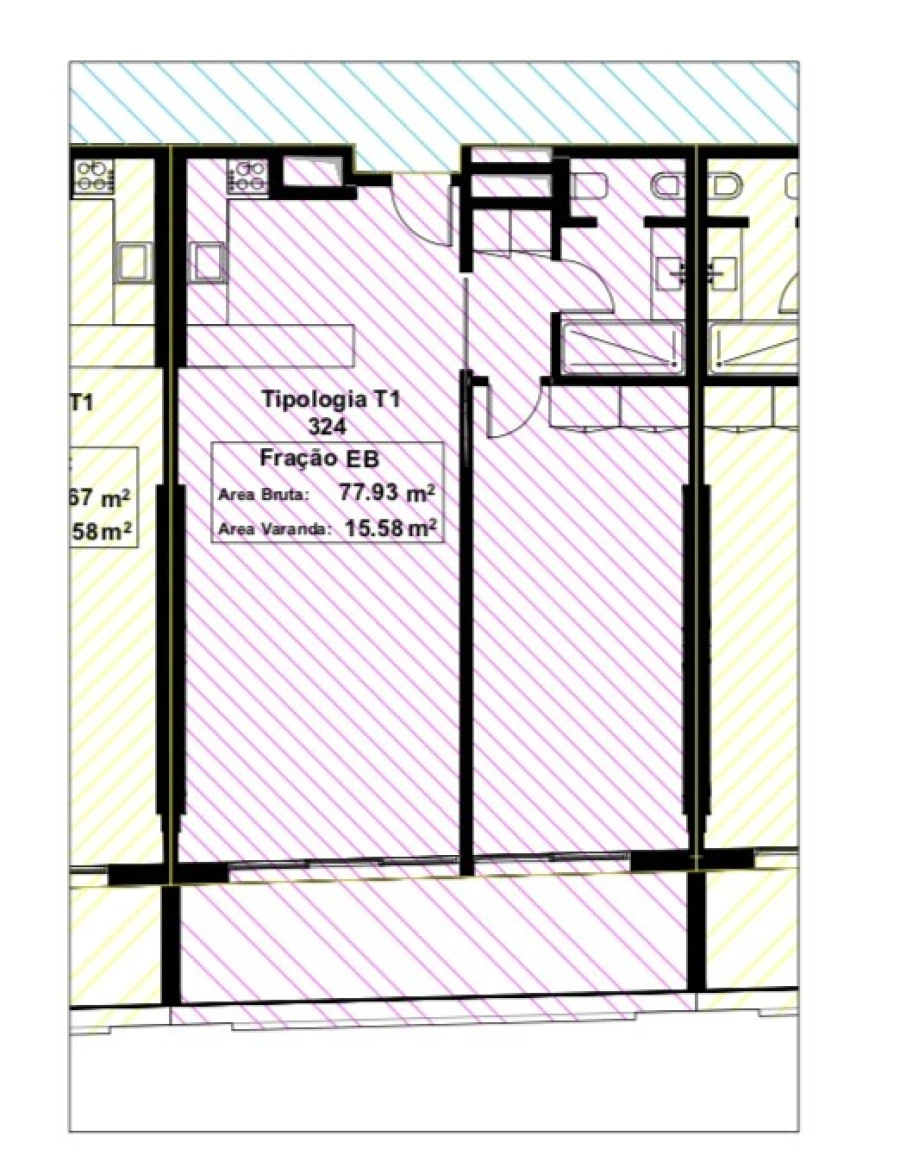 Apartamento T1 para Venda em Belém Planta 1