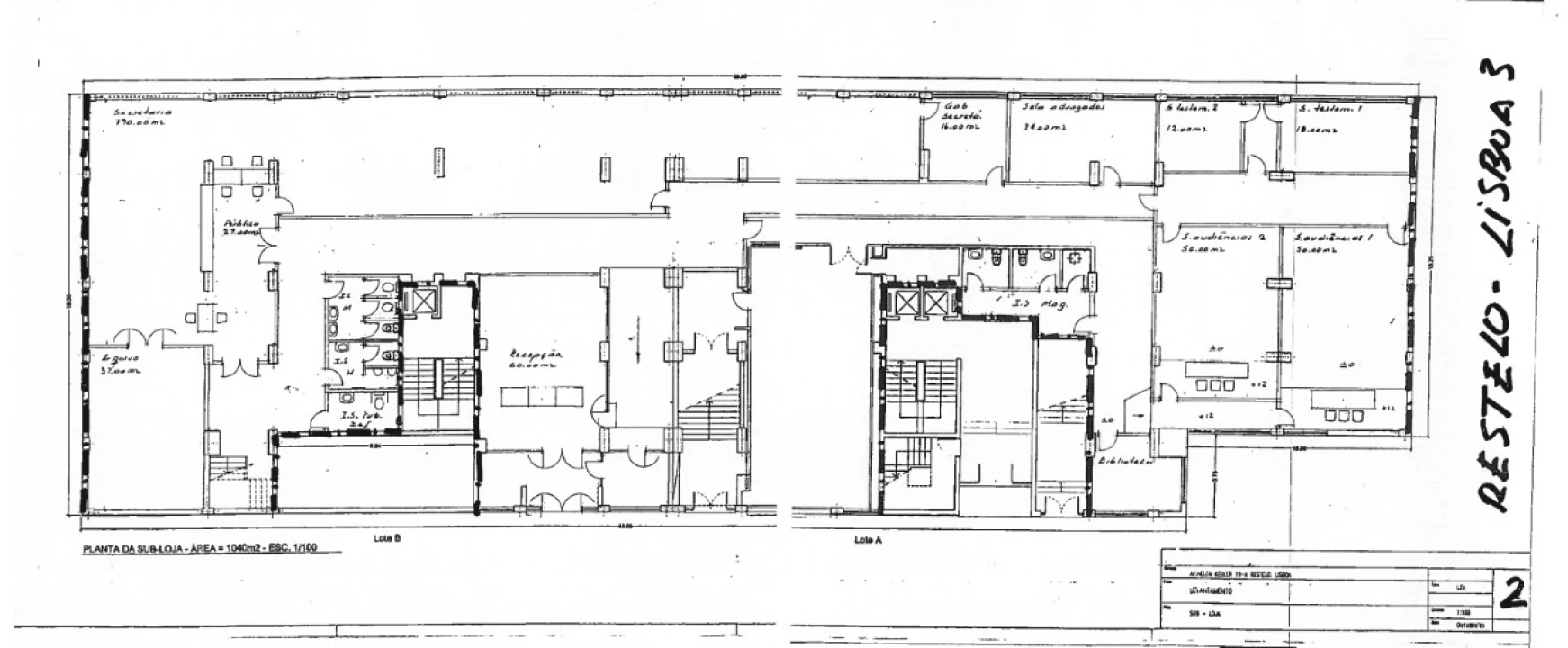 Escritório para Arrendamento em Ajuda Planta 3