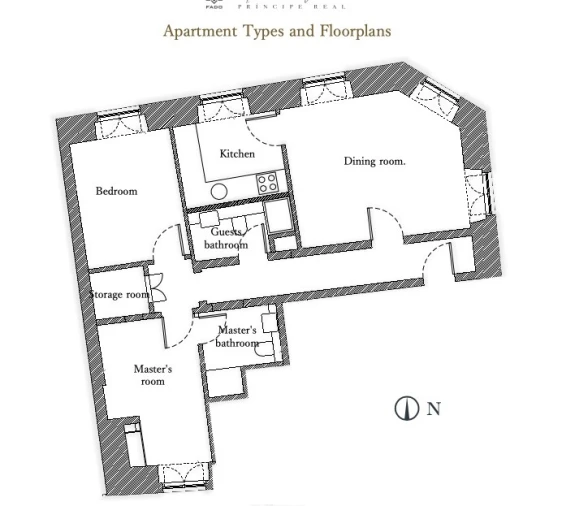 Apartamento T2 para Venda em Misericórdia Planta 1