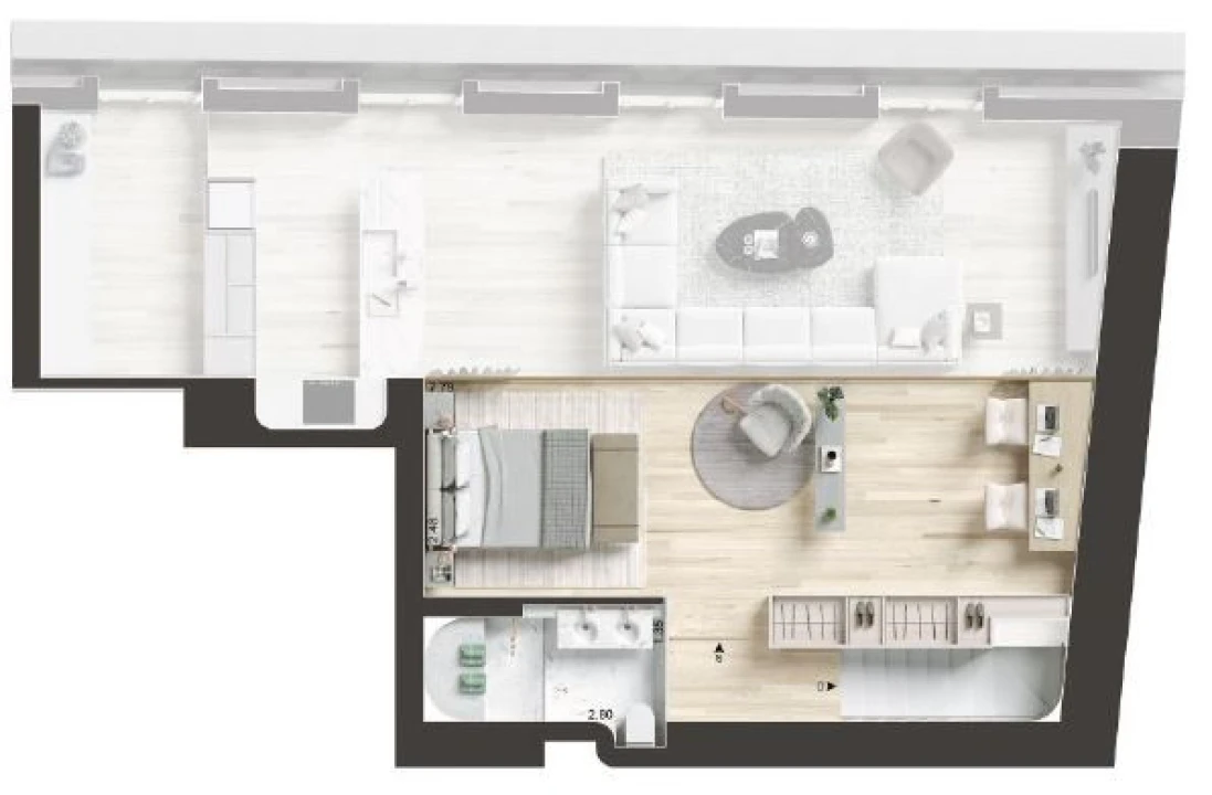 Apartamento T1 para Venda em Santo António Planta 2