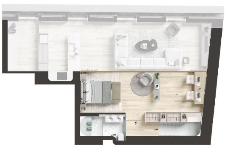 Apartamento T1 para Venda em Santo António Planta 2