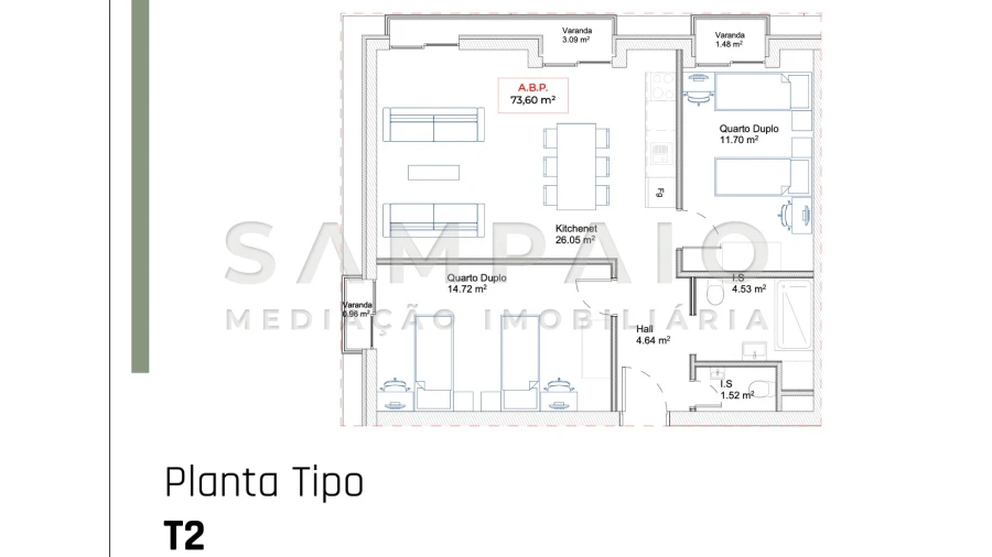 Apartamento T2 para Venda em Paranhos Foto 9