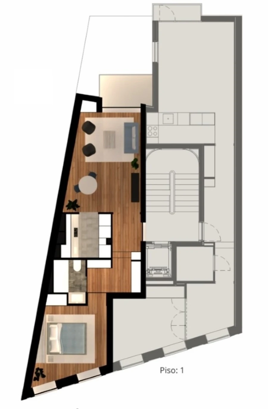 Apartamento T1 para Venda em Lordelo do Ouro e Massarelos Planta 1