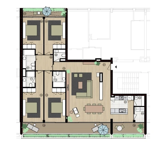 Apartamento T4 para Venda em Matosinhos e Leça da Palmeira Planta 1