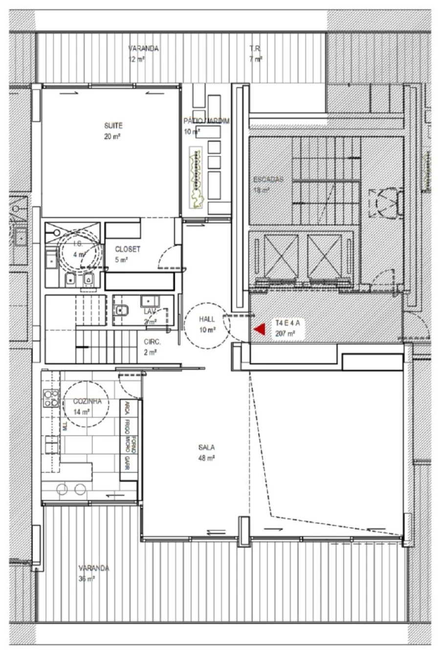 Apartamento T4 para Venda em Cascais e Estoril Planta 1