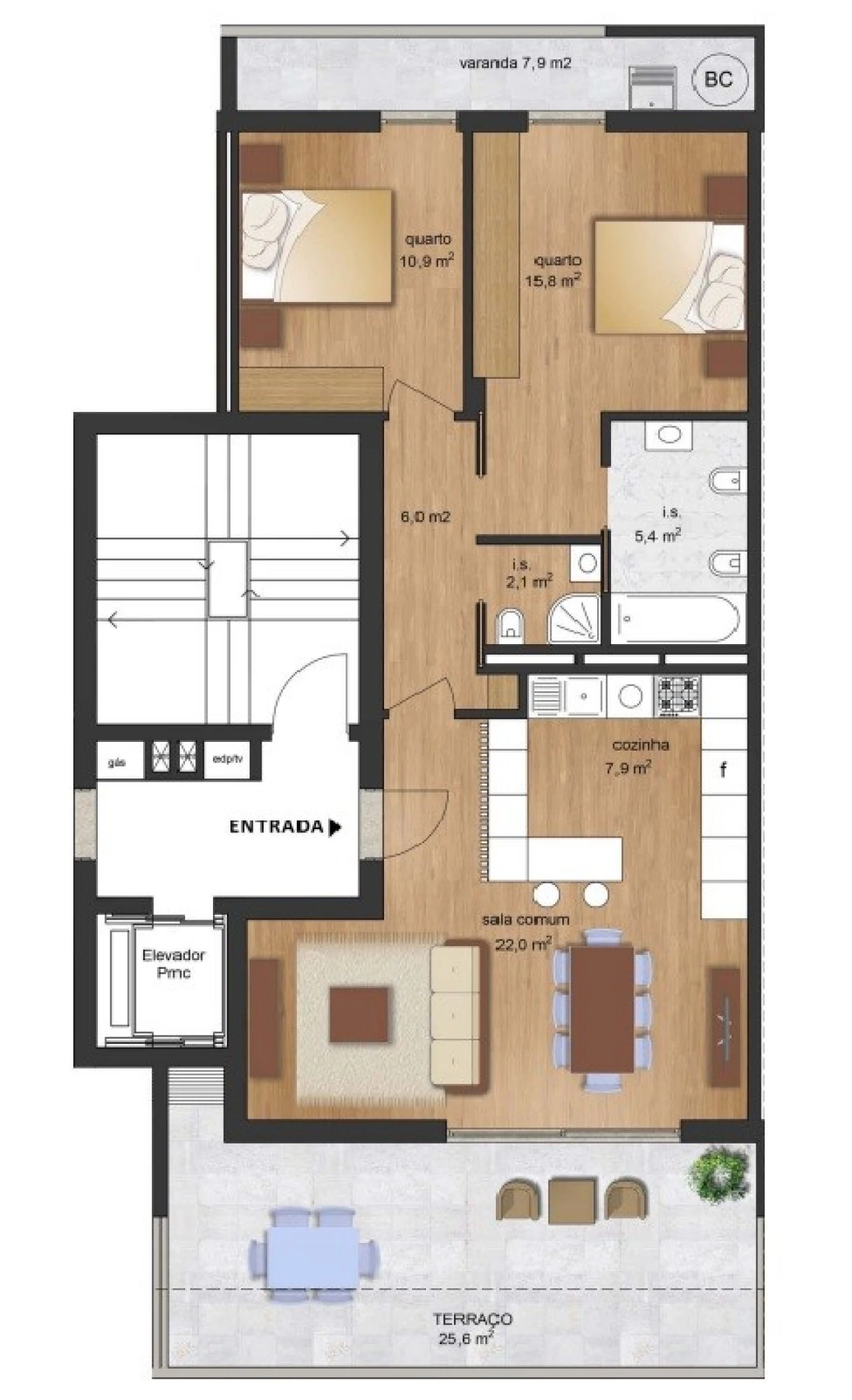 Apartamento T2 para Venda em Creixomil Foto 33