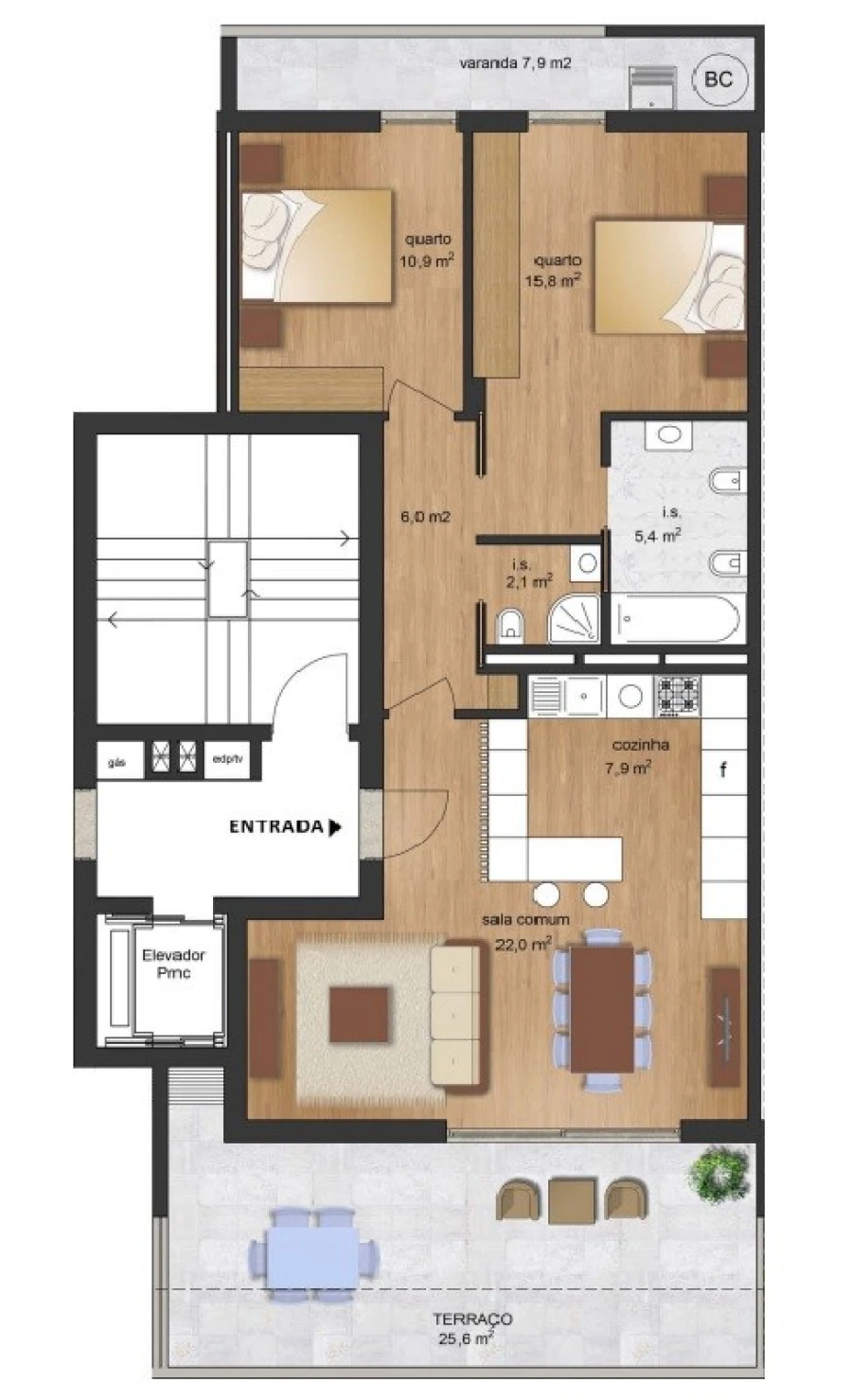 Apartamento T2 para Venda em Creixomil Foto 33