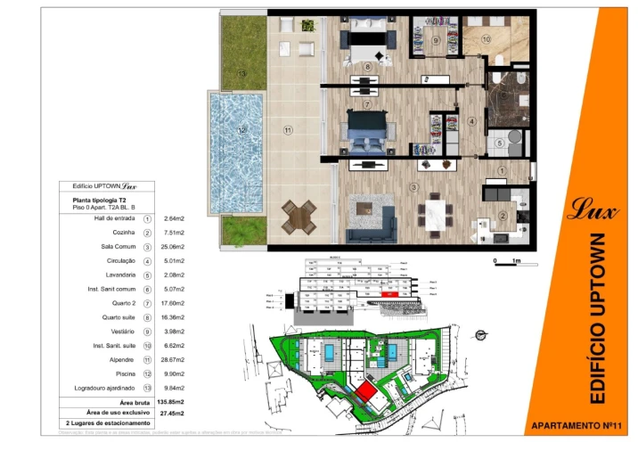 Apartamento T2 para Venda em Funchal (Santa Luzia) Planta 1