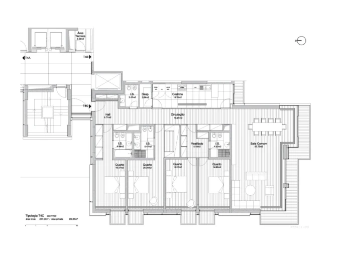 Apartamento T4 para Venda em Belém Planta 1