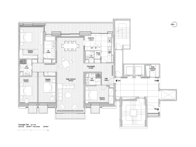 Apartamento T4 para Venda em Belém Planta 1