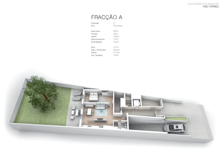 Apartamento T1 para Venda em Ramalde Planta 1