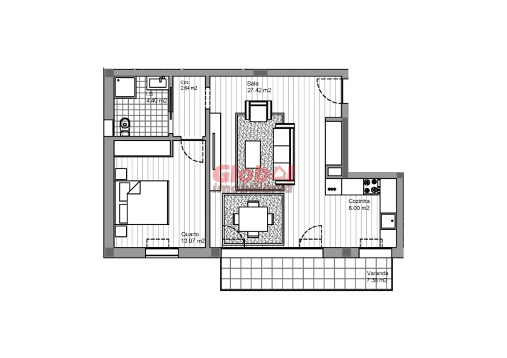 Apartamento T1 para Venda em Currelos, Papízios e Sobral Foto 3