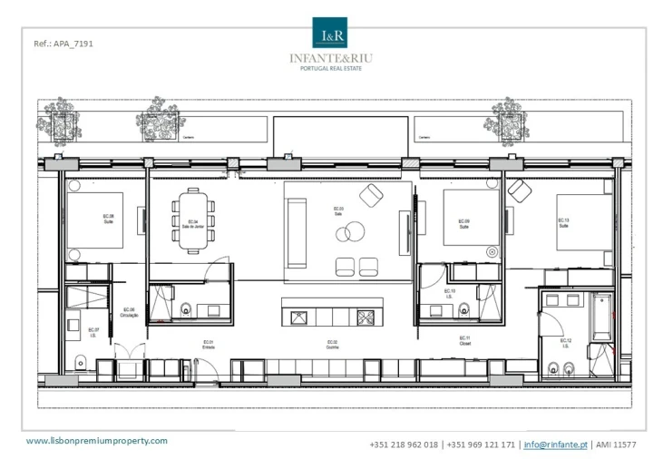 Apartamento T3 para Venda em Parque das Nações Planta 1