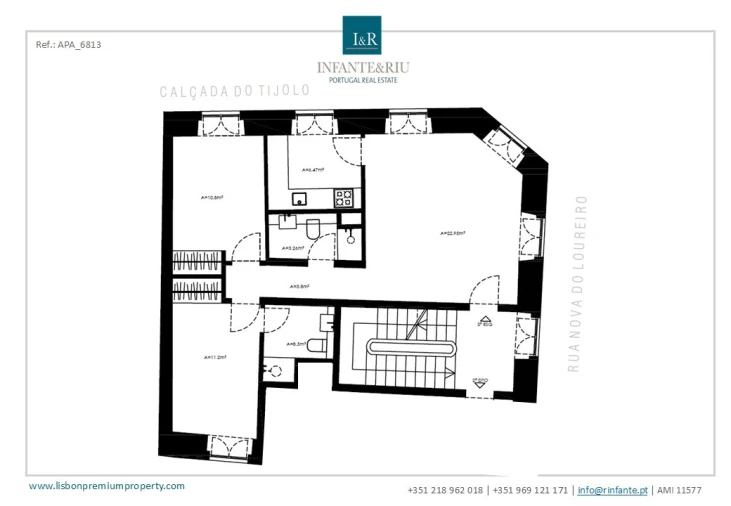 Apartamento T2 para Venda em Misericórdia Planta 1