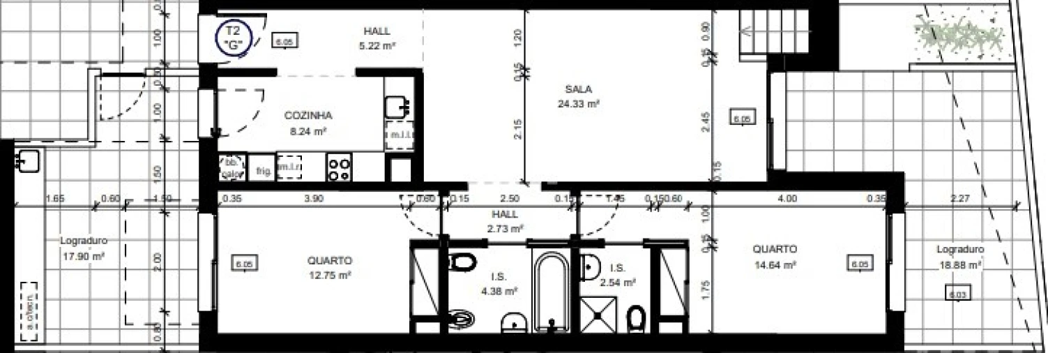 Apartamento T2 para Venda em Conceição e Cabanas de Tavira Planta 1