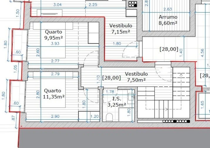 Apartamento T3 para Venda em Glória e Vera Cruz Planta 2