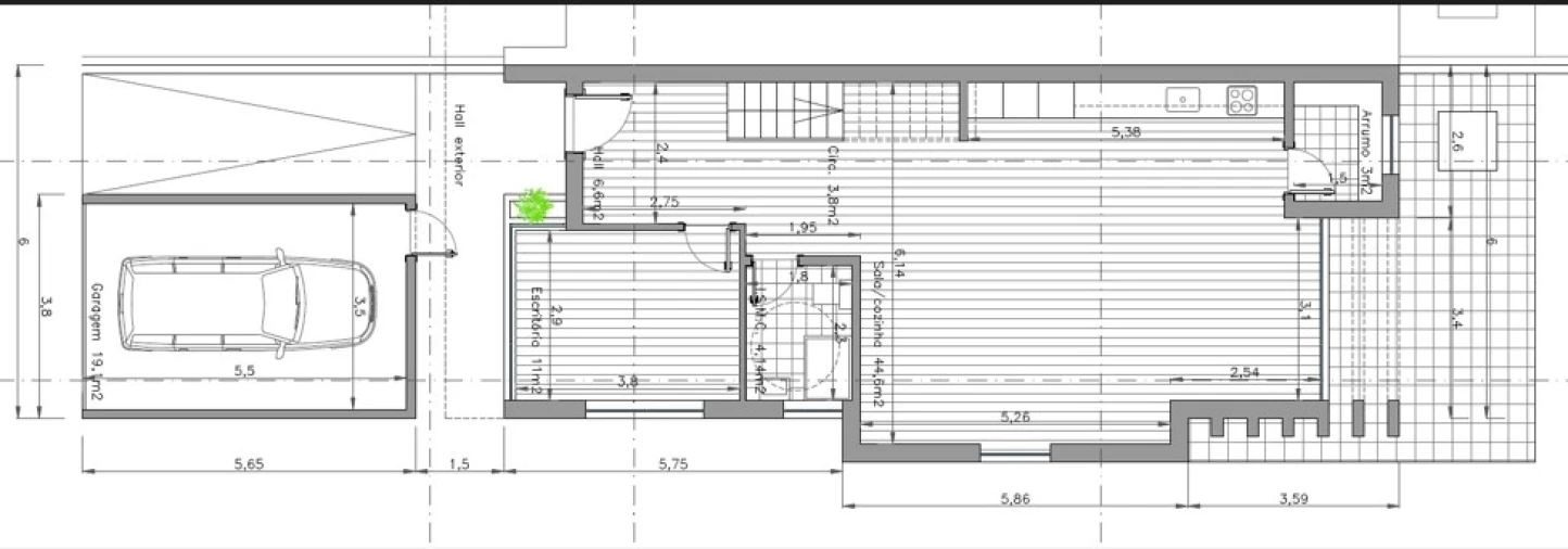 Moradia T3 para Venda em Aradas Planta 3